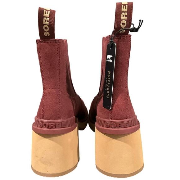 Sorel Women’s Chelsea Boot Waterproof Leather Spice Tawny Buff Size 7 NEW - Picture 5 of 10